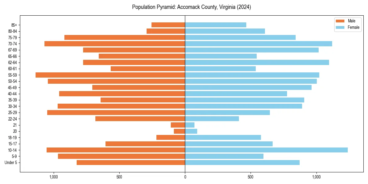 Population pyramid for 