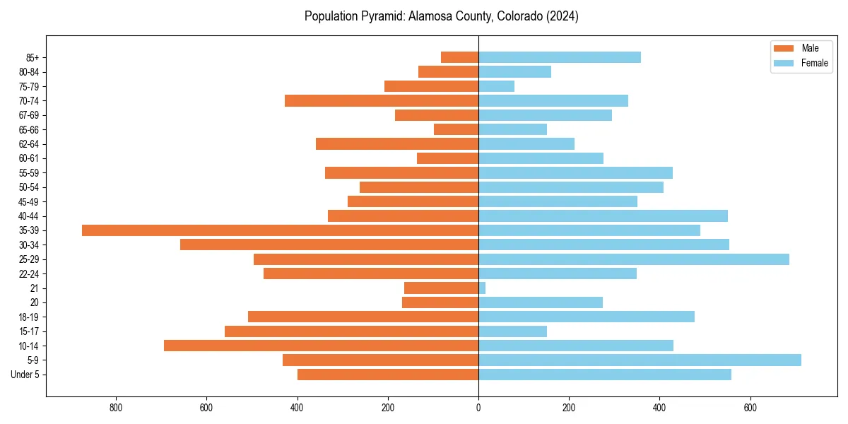 Population pyramid for 