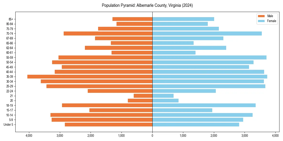 Population pyramid for 