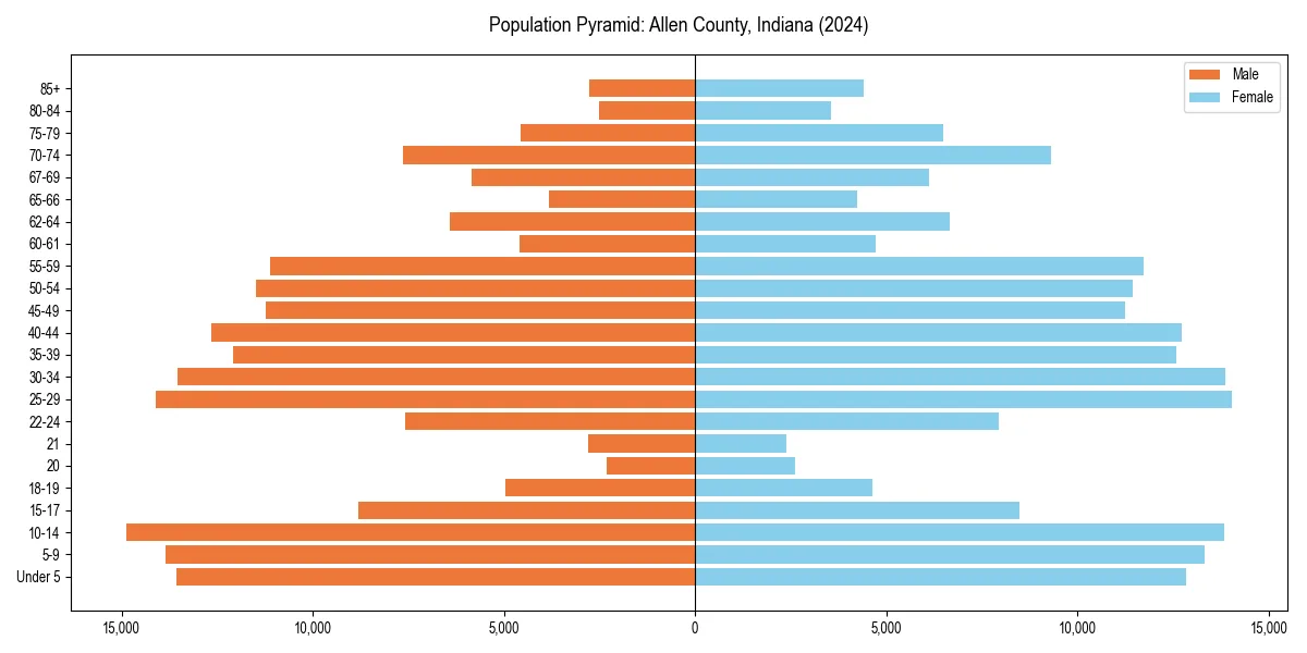 Population pyramid for 