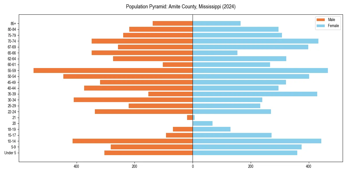 Population pyramid for 