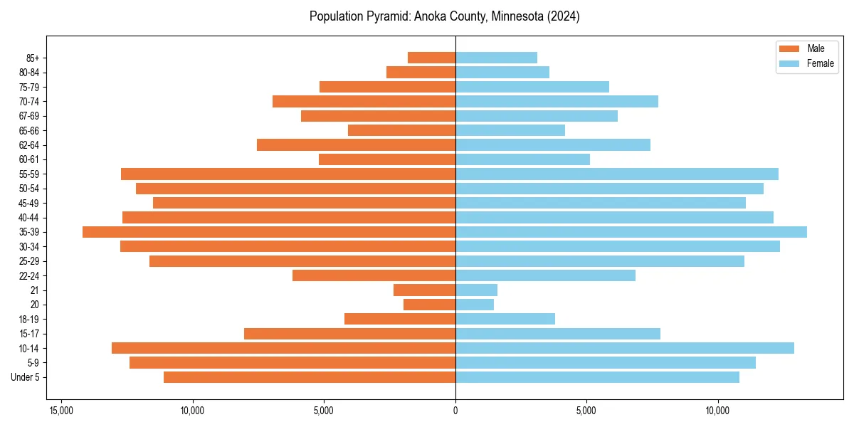Population pyramid for 