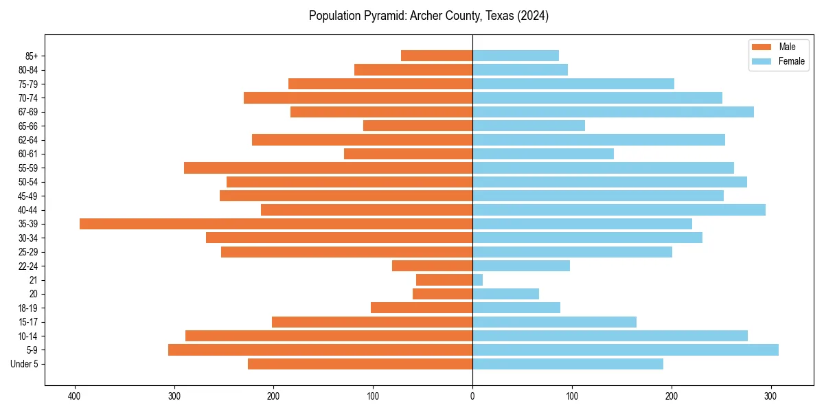 Population pyramid for 