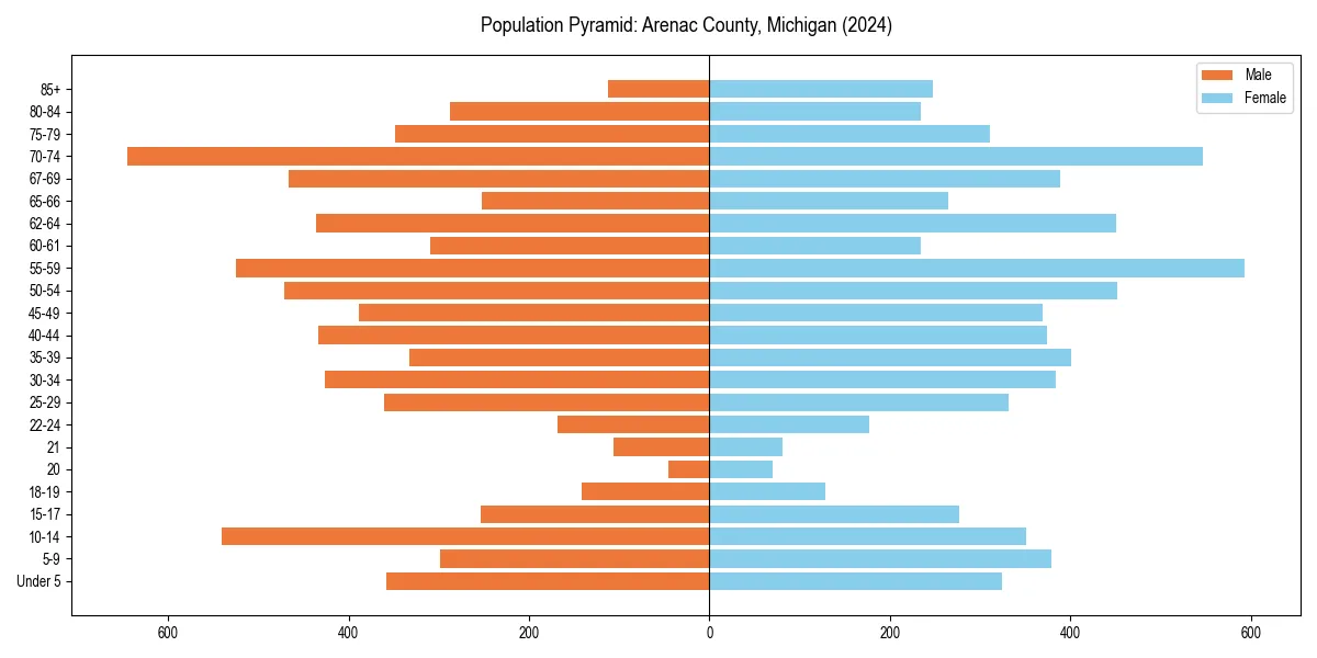 Population pyramid for 