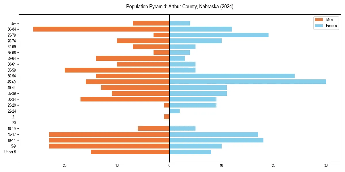 Population pyramid for 