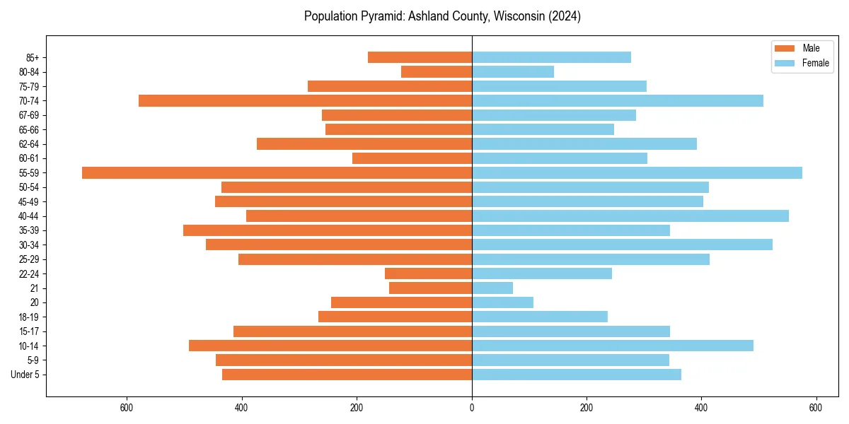Population pyramid for 