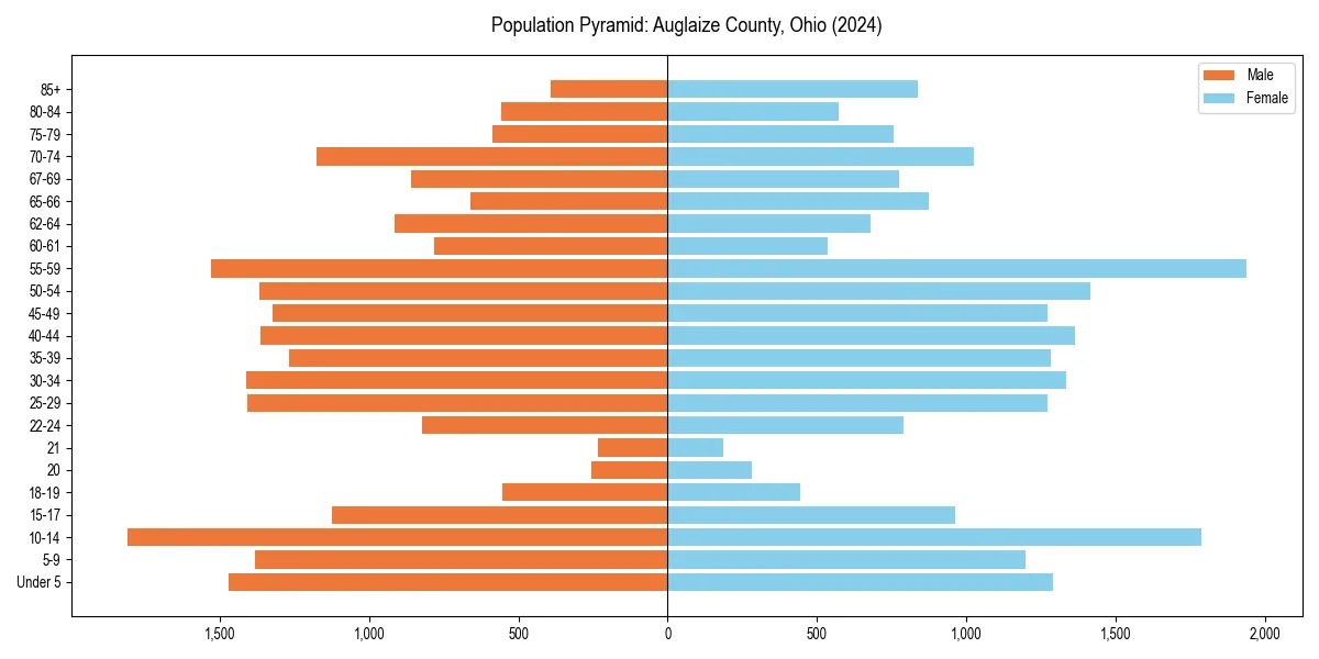 Population pyramid for 
