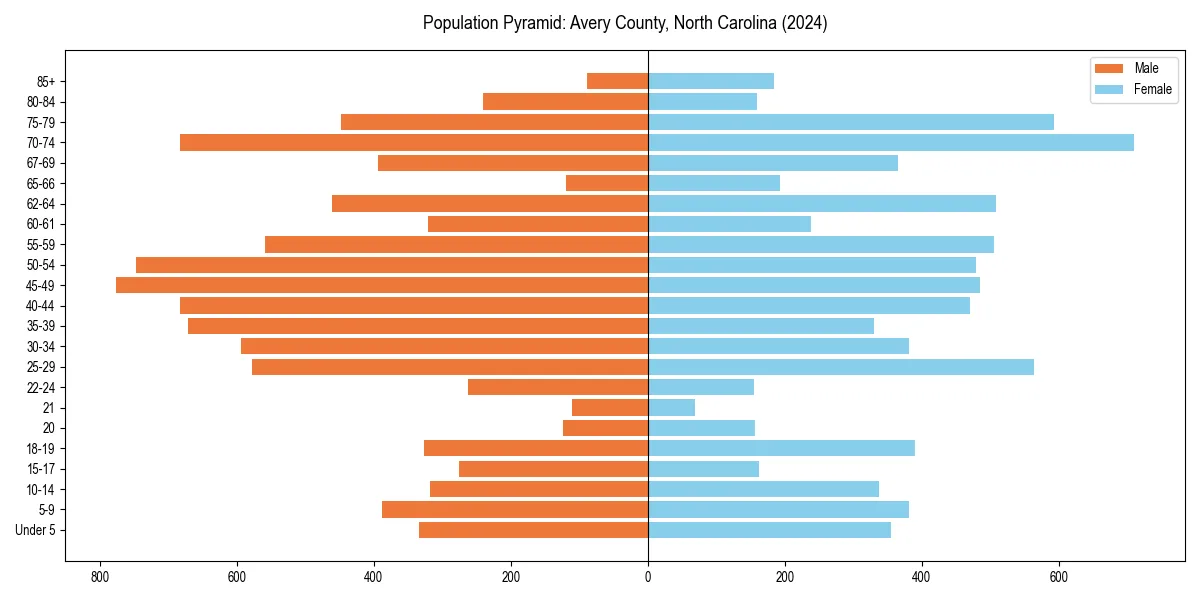 Population pyramid for 