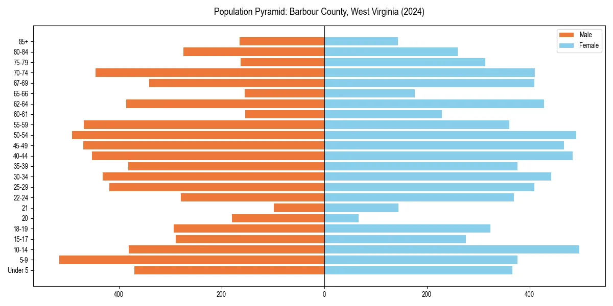 Population pyramid for 