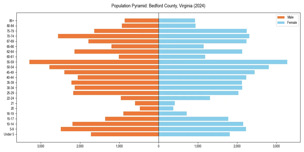 Population pyramid for 