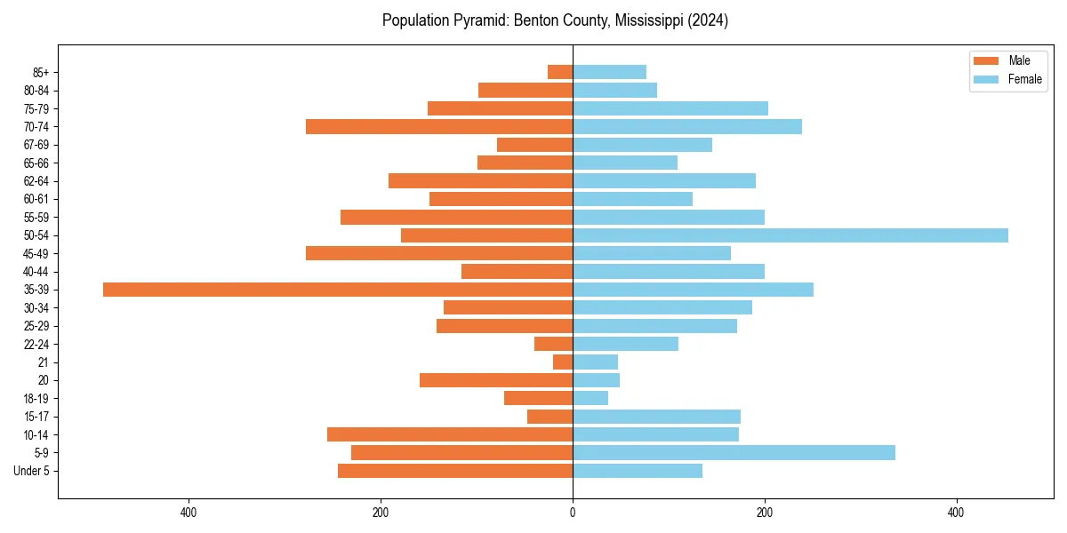 Population pyramid for 
