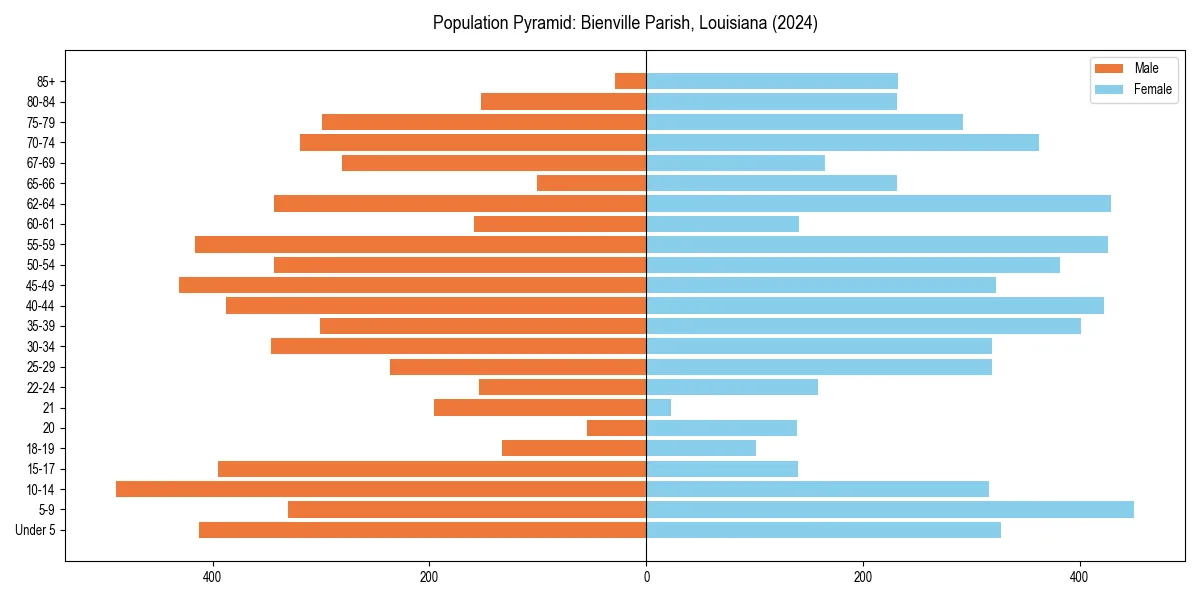 Population pyramid for 