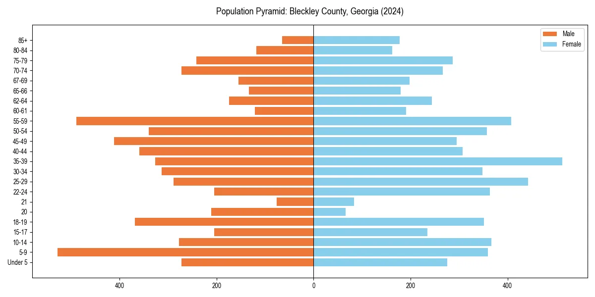 Population pyramid for 