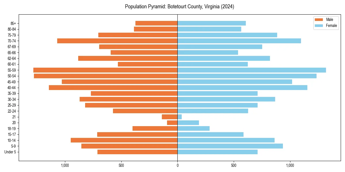 Population pyramid for 