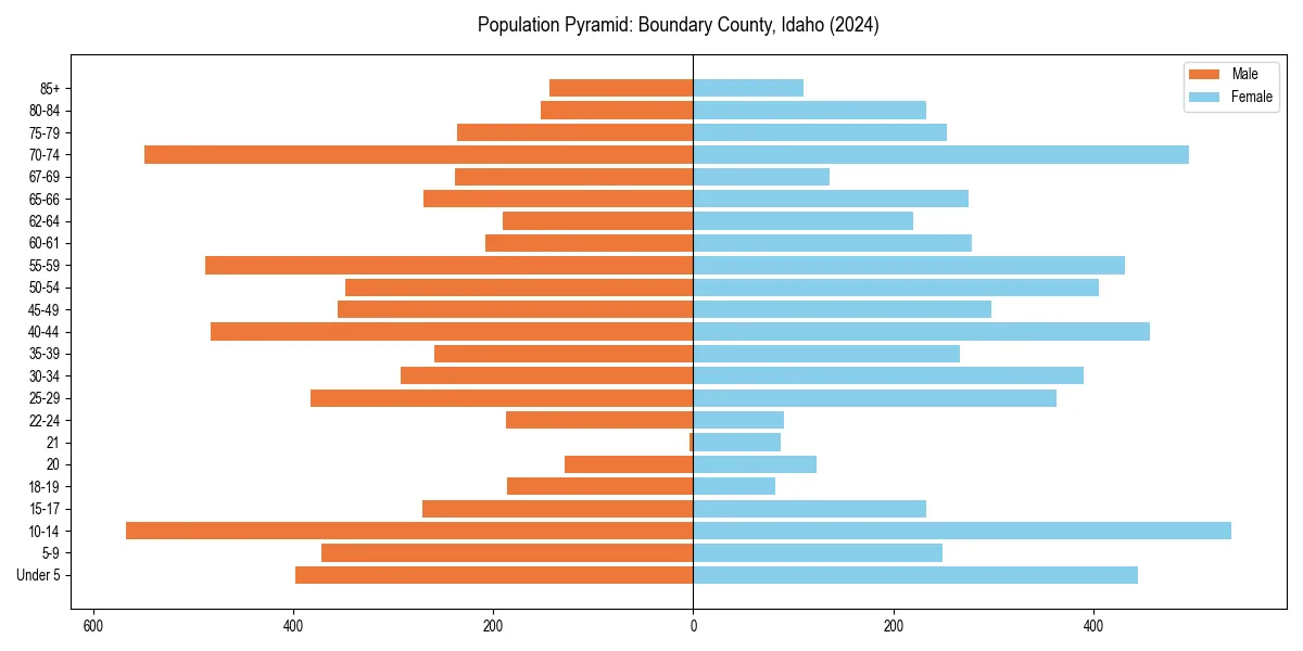 Population pyramid for 