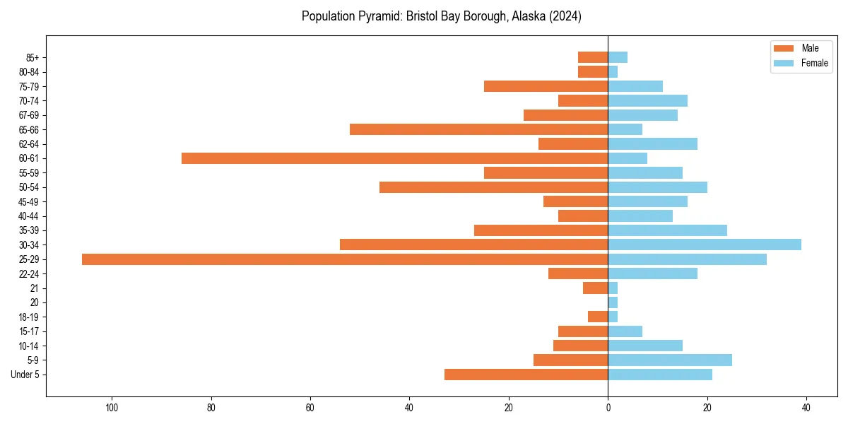 Population pyramid for 