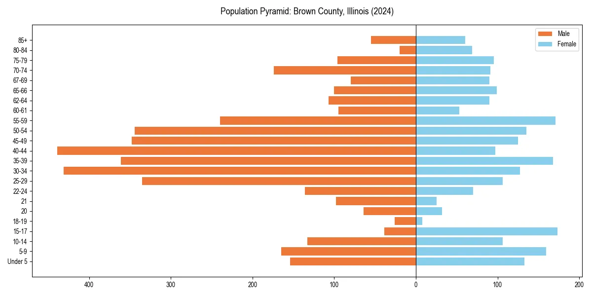 Population pyramid for 