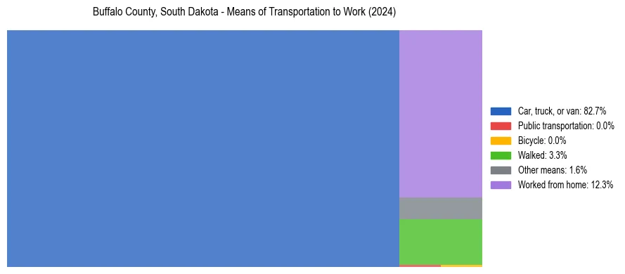 Commute modes in Buffalo County, South Dakota