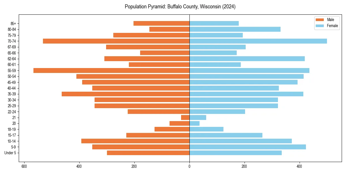 Population pyramid for 
