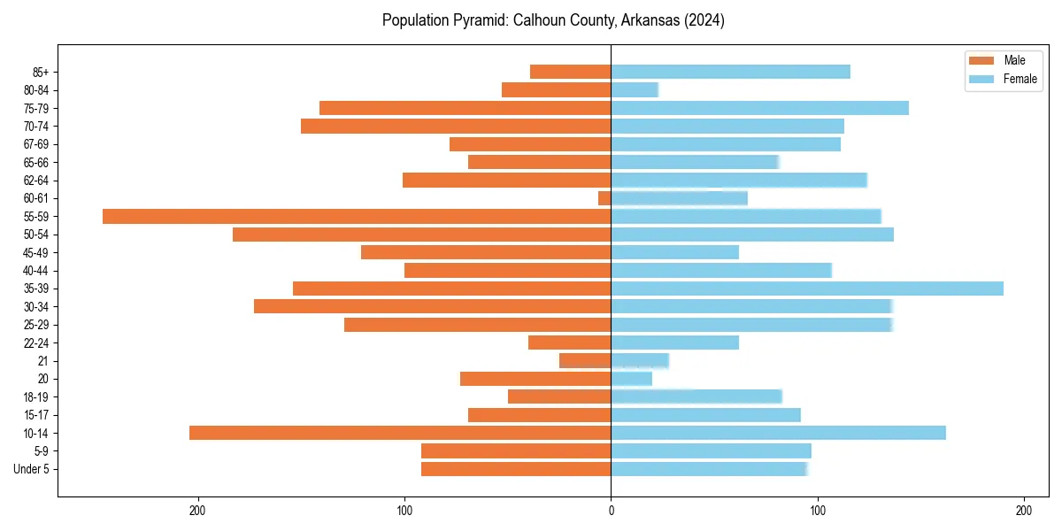 Population pyramid for 