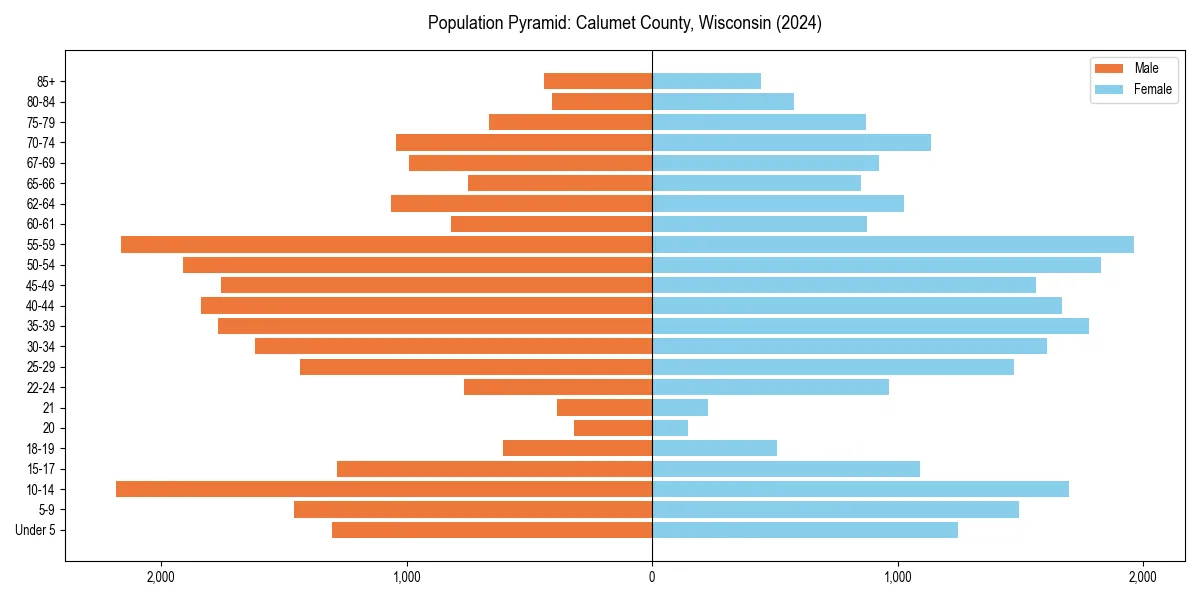 Population pyramid for 