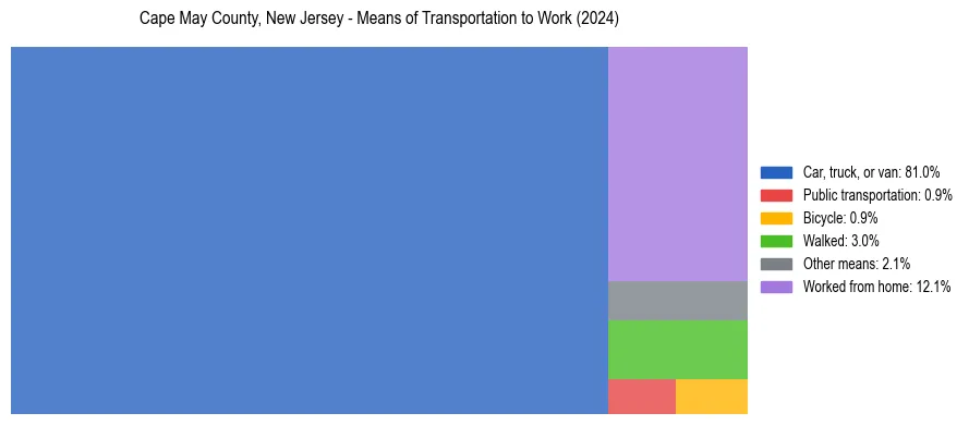 Commute modes in Cape May County, New Jersey