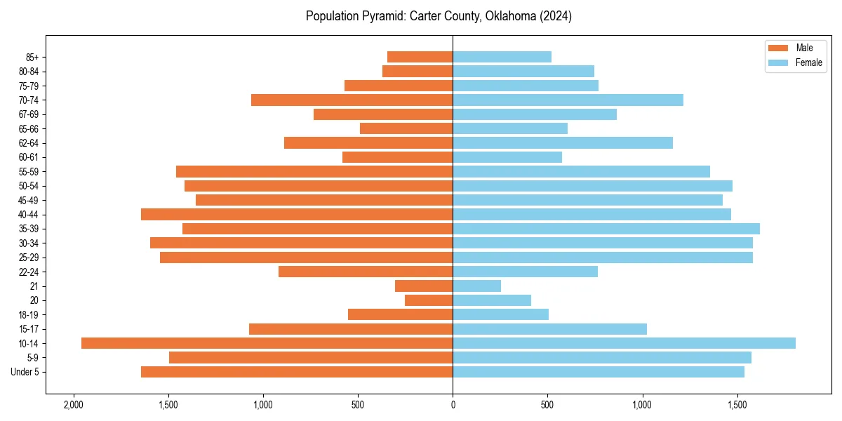 Population pyramid for 