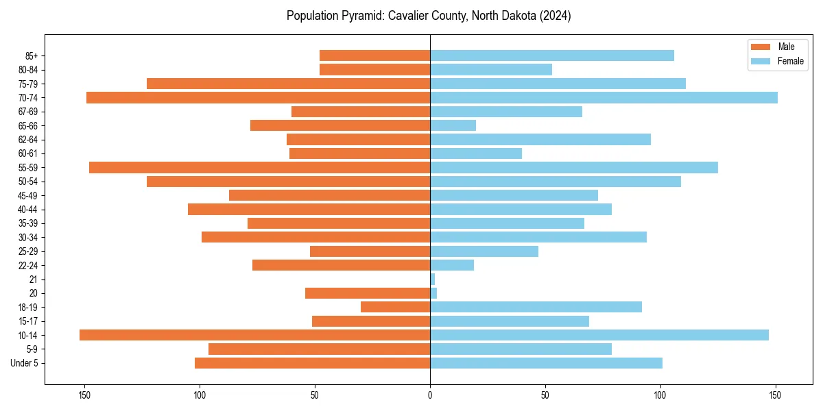 Population pyramid for 