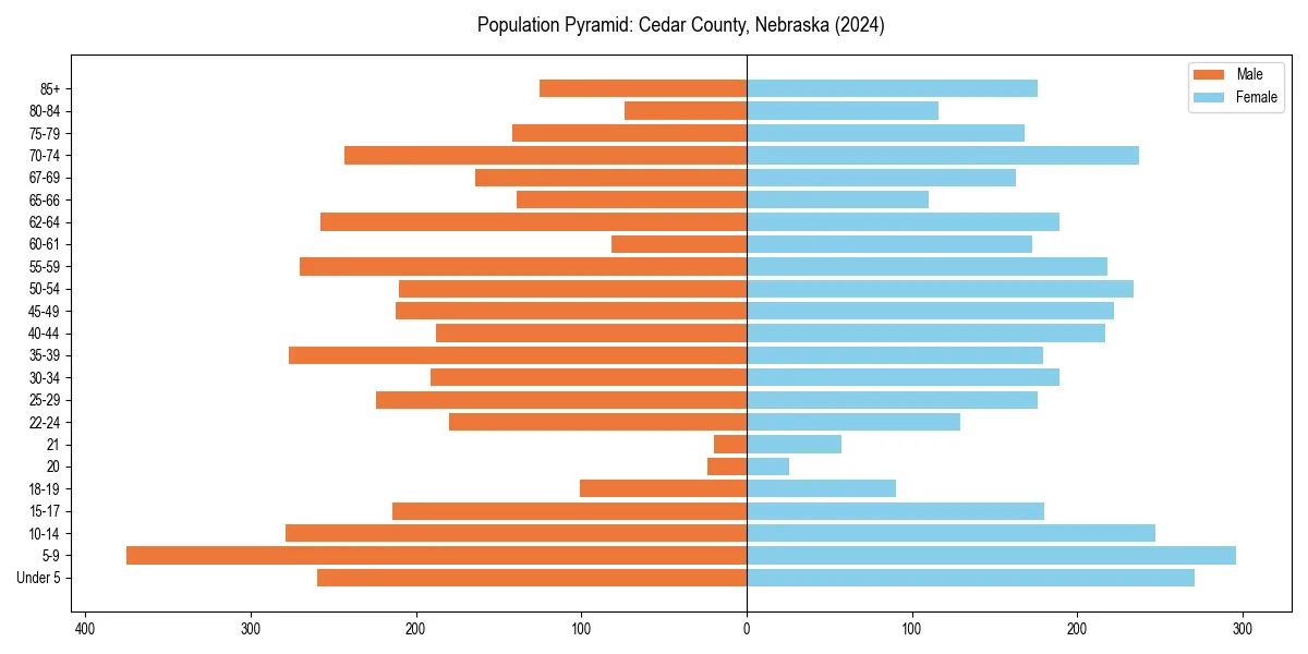 Population pyramid for 