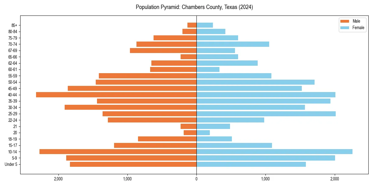 Population pyramid for 