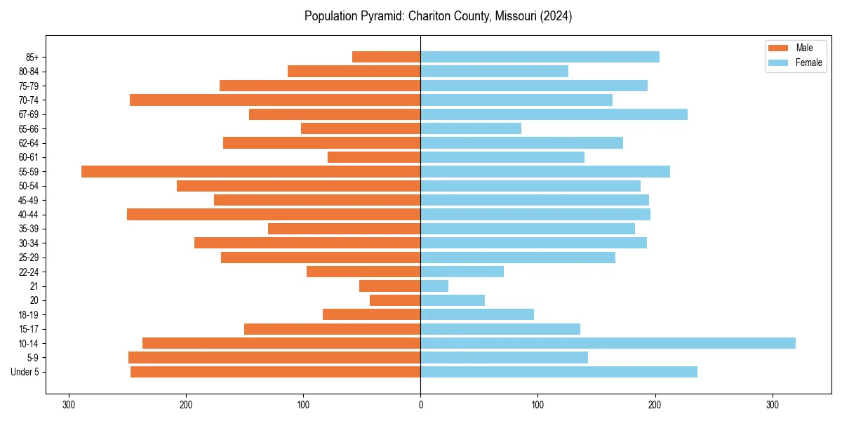 Population pyramid for 