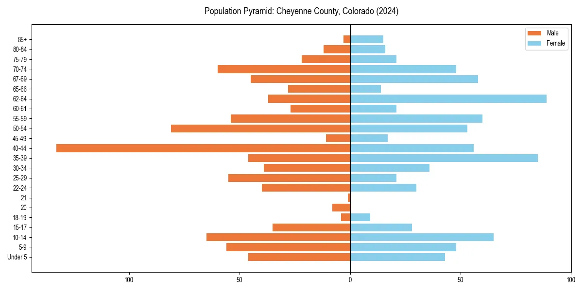Population pyramid for 