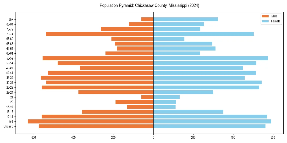 Population pyramid for 