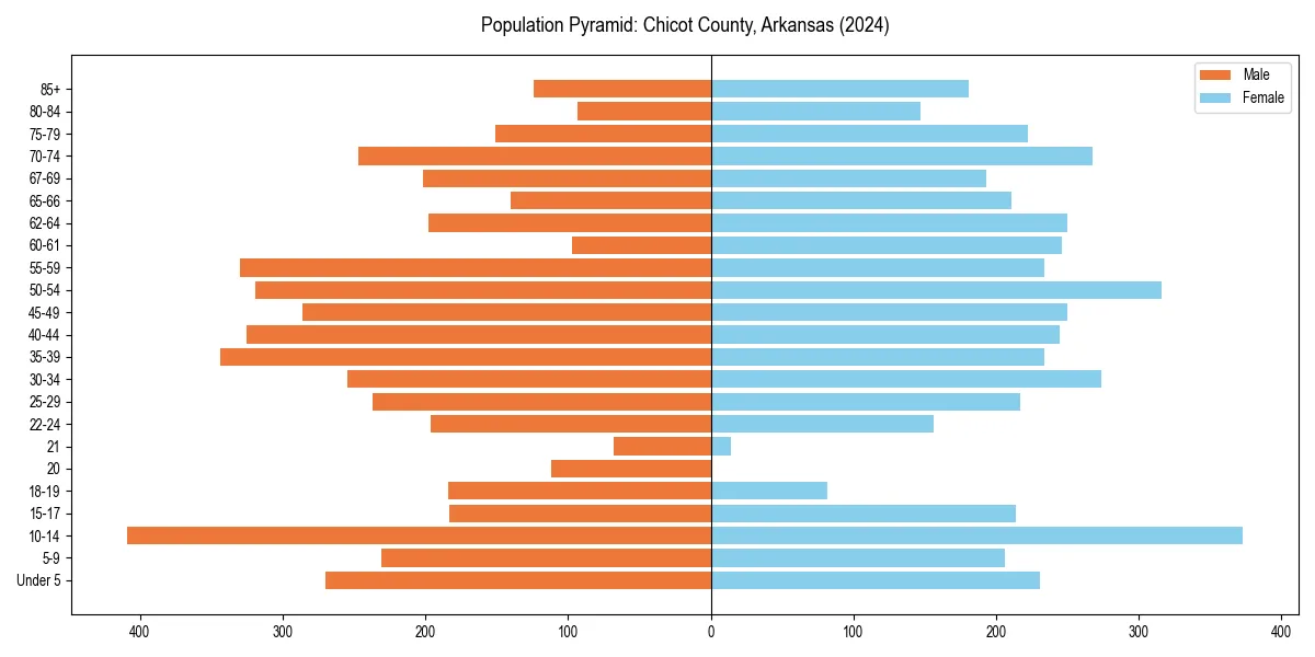 Population pyramid for 