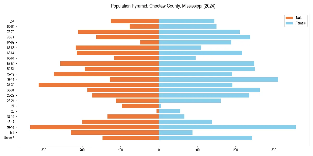 Population pyramid for 
