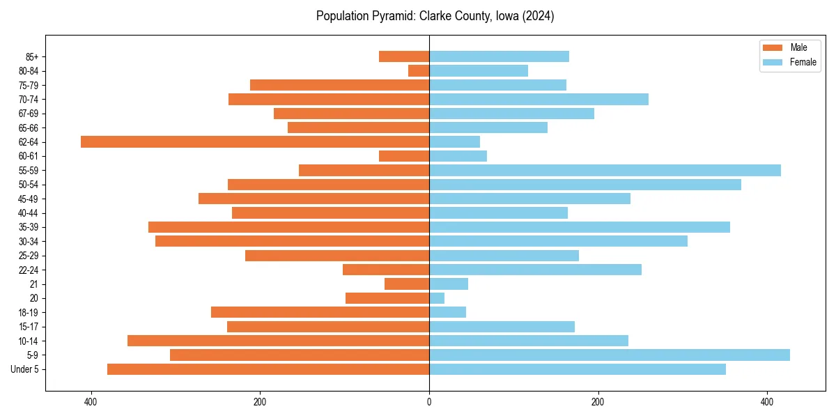 Population pyramid for 