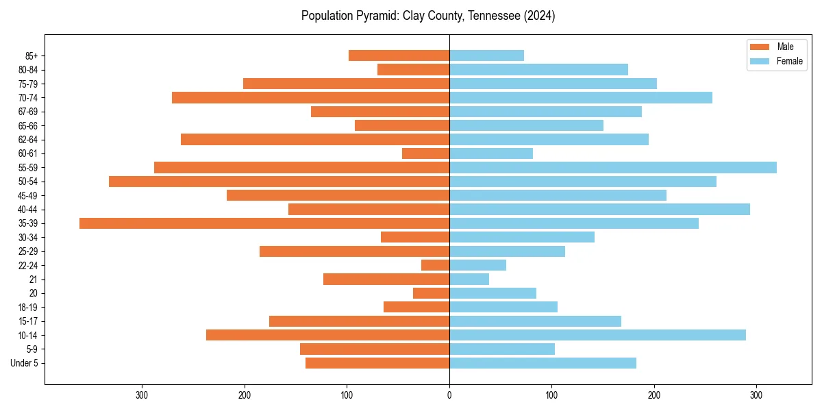 Population pyramid for 