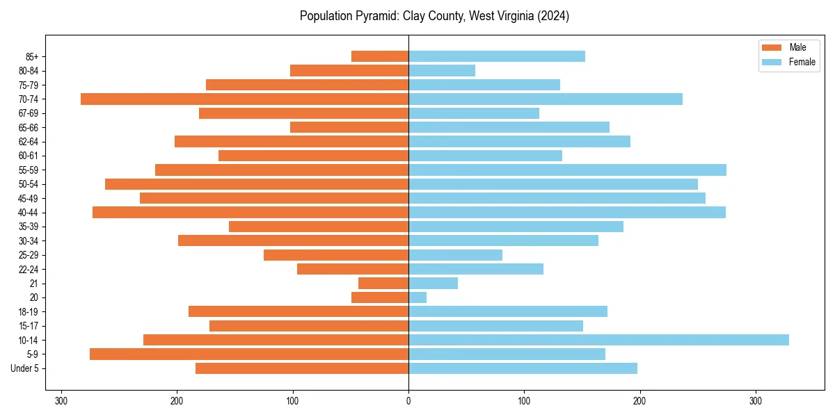 Population pyramid for 