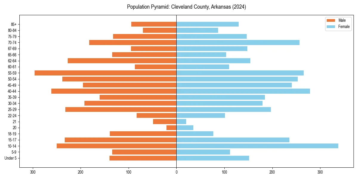 Population pyramid for 