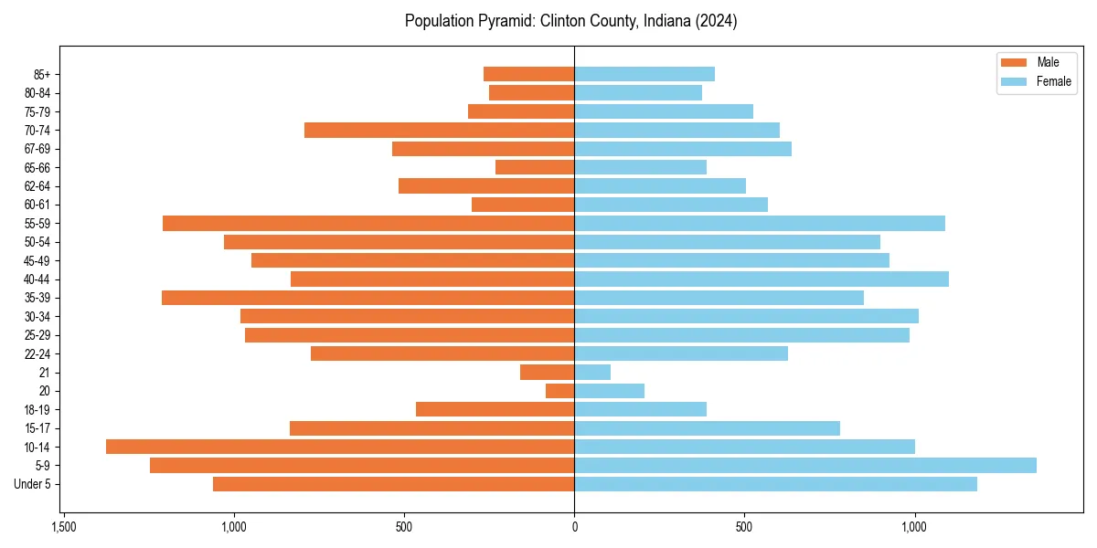 Population pyramid for 