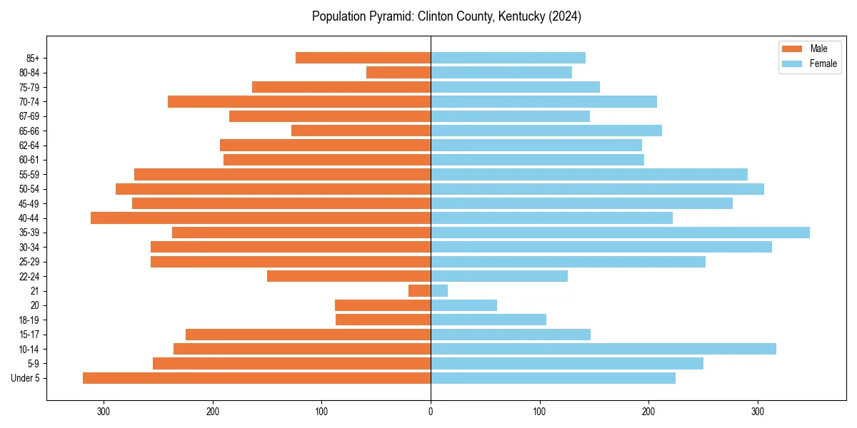 Population pyramid for 