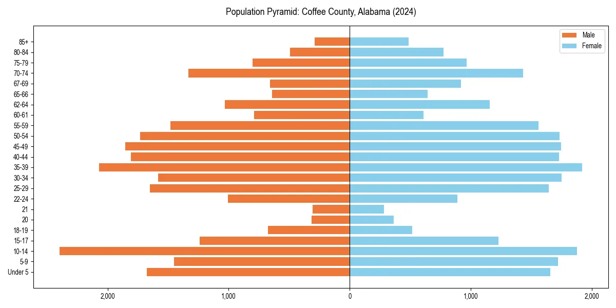 Population pyramid for 