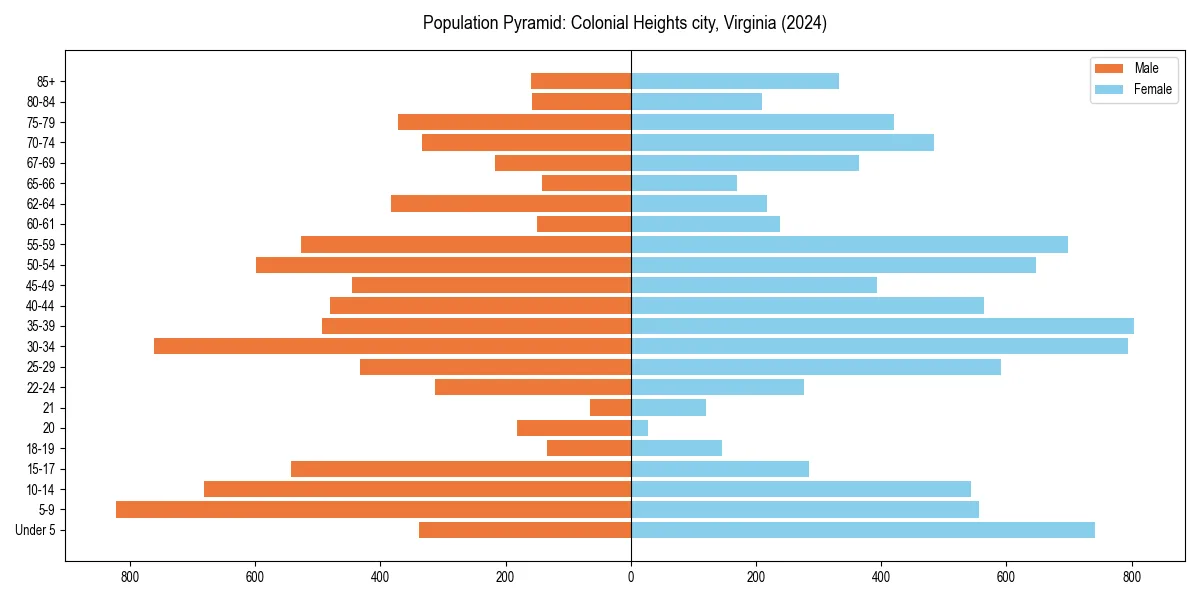 Population pyramid for 