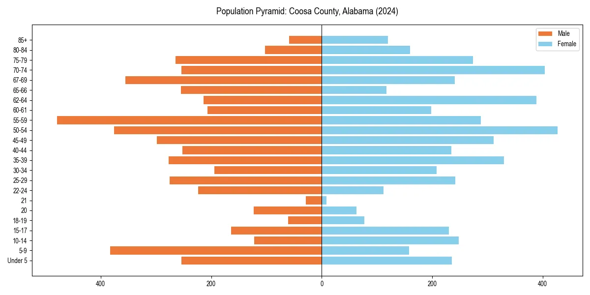 Population pyramid for 