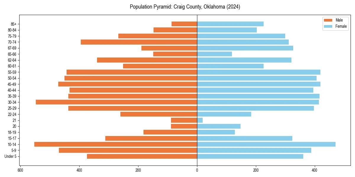 Population pyramid for 