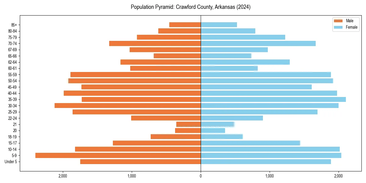 Population pyramid for 