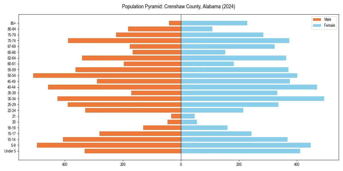 Population pyramid for 