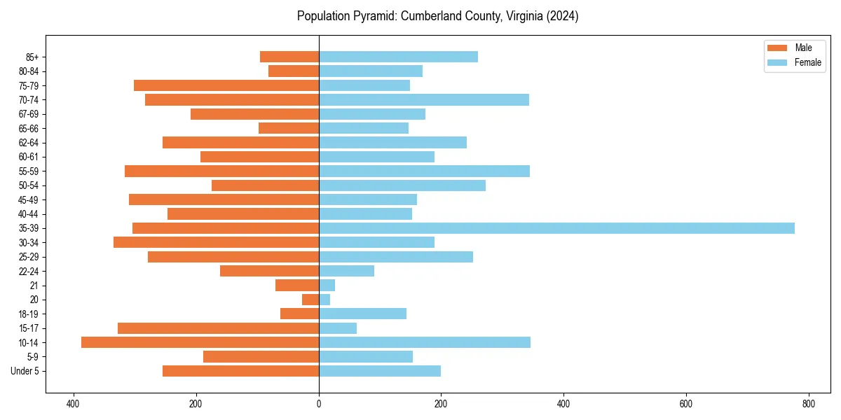 Population pyramid for 