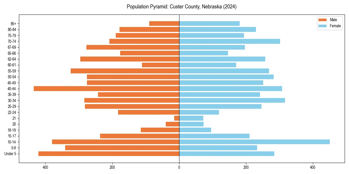 Population pyramid for 
