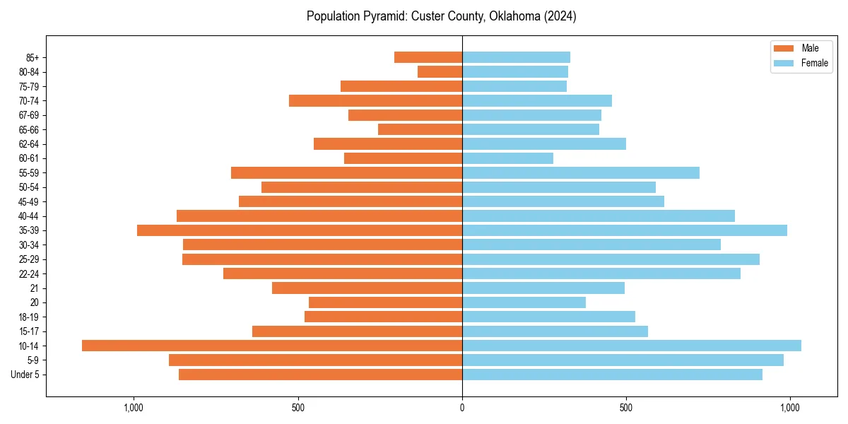 Population pyramid for 